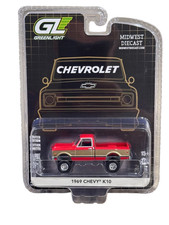 Greenlight Midwest Diecast Exclusive 1969 Chevy K10 Lifted Red Gold 164 51687-b