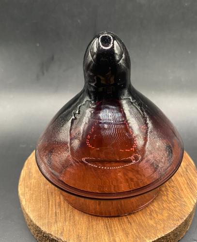 coperchio barattolo vetro ametista viola vintage - altezza 3" con attacco 2" - solo coperchio - Foto 2 di 7
