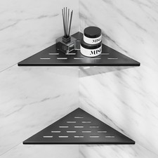 Corner Shower Shelves 2 Pack 10" Black Corner Shelf Bathroom 304 Stainless Steel