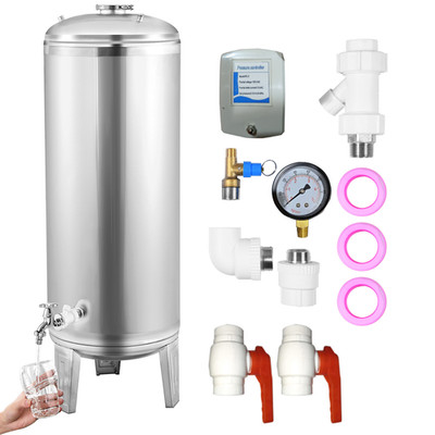 42.2 Gal Pressurized Well Tank Stainless Steel Water Pressure Tank For Well New-