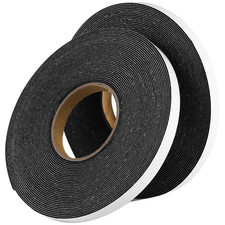 2 Rolls Double Sided Foam Tape 0.6 Inch by 50 Feet Black PE Foam Tape Sponge Sof