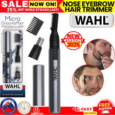Wahl Mens Grooming Kit Eyebrow Nose Ear Hair Trimmer Shaver Wet Dry Cordless NEW