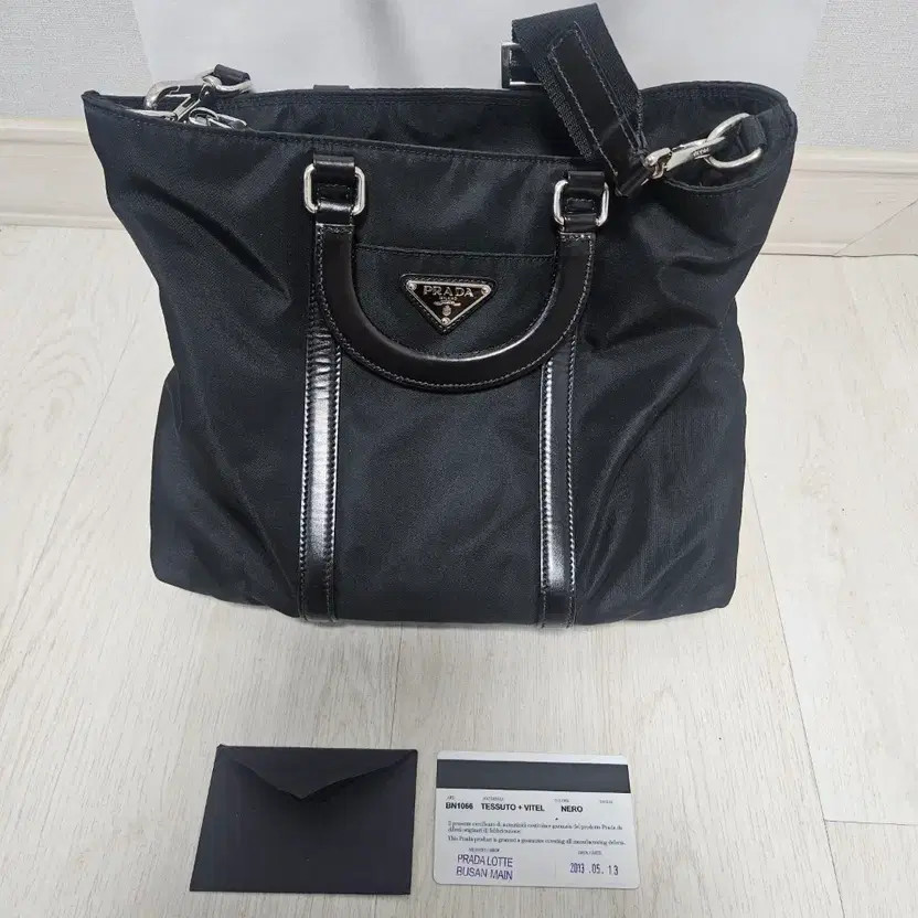 Prada Black Tote & Shoulder Bag with Detachable Strap