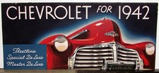 1942 Chevrolet Original Sales Brochure Fleetline Special Master Deluxe