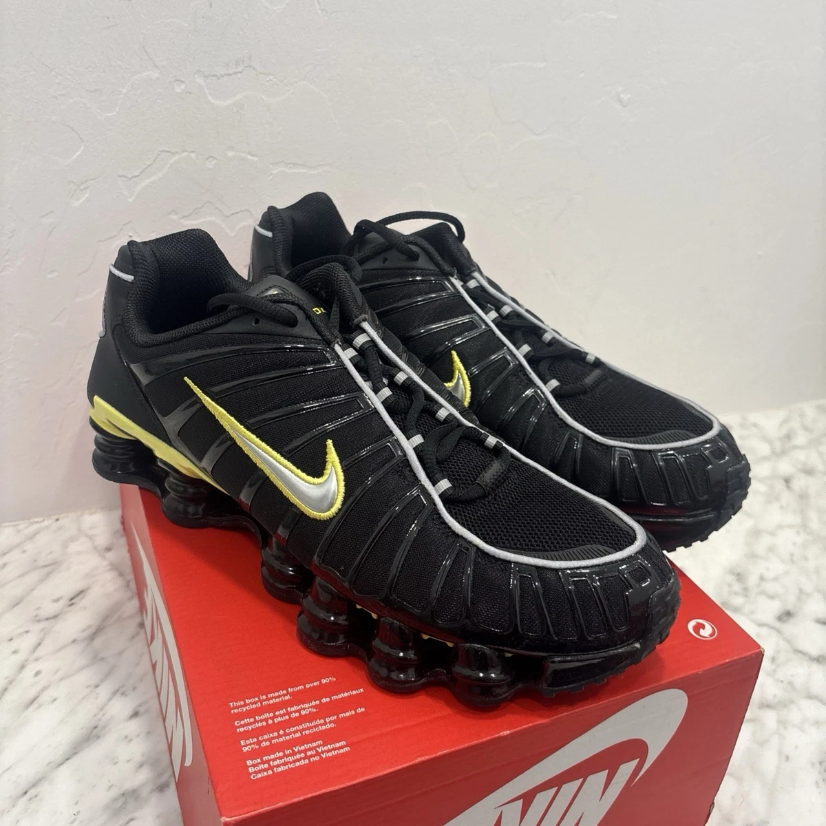 Nike Shox TL Black Dynamic Yellow for Sale | Authenticity