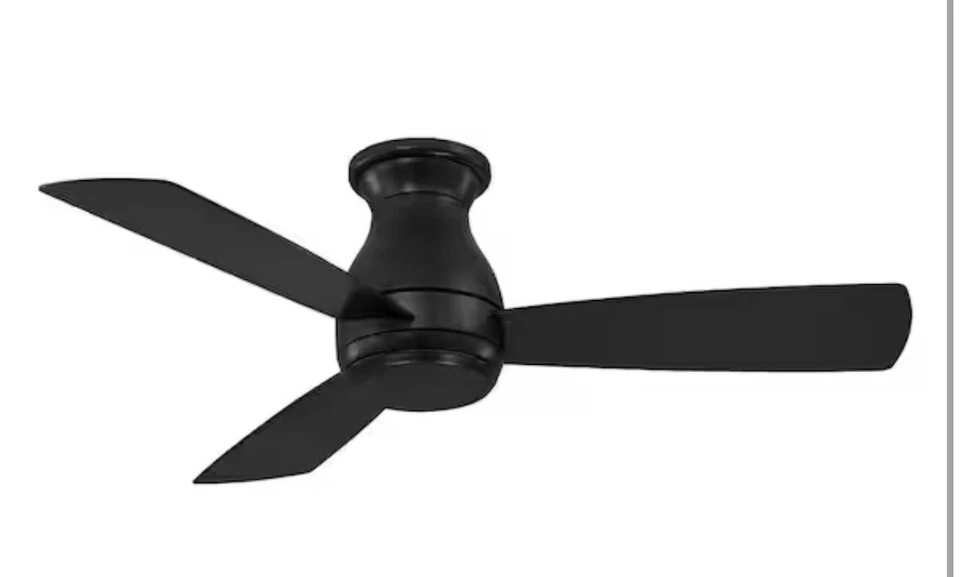 Fanimation FPS8332BW Hugh 44" 3 Blade Outdoor LED Ceiling Fan - Black - Image 2 of 4