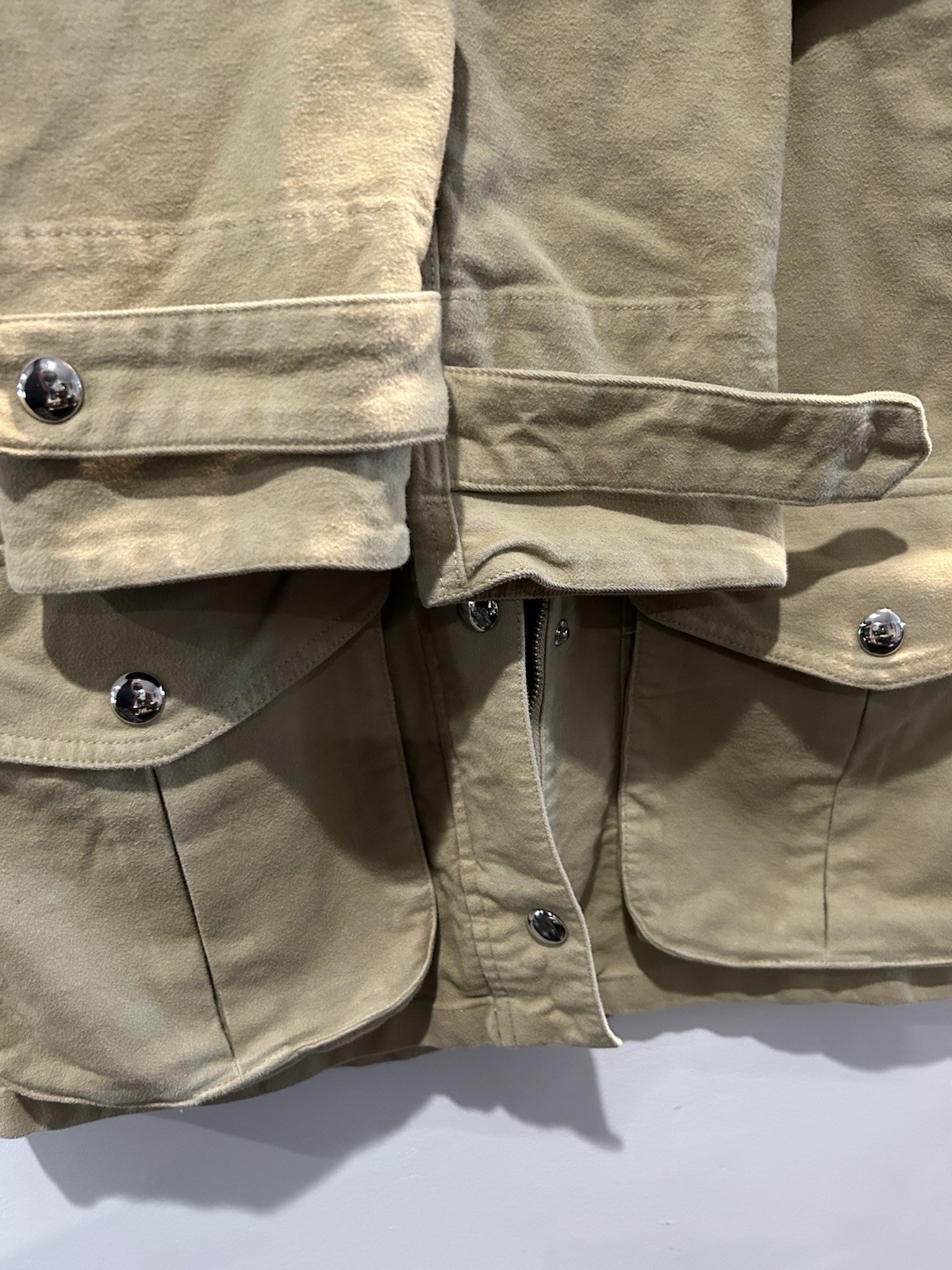 J. Crew Well Broken-in Barn Jacket Coat Brushed Chino Beige XXS Oversized $228 image 6