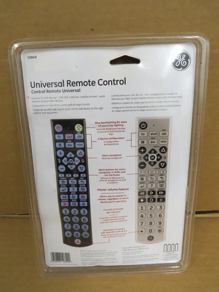 GE Big Button Universal Remote 2 Pack Remote Controls #10849 NIB NOS - Image 2 of 4