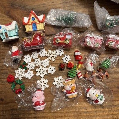 Christmas Cake Toppers/Crafting Figures 30 Plus Christmas Decorations New