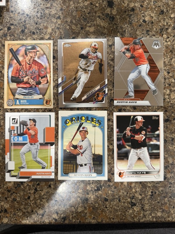 Austin Hays 6 Card Lot Baltimore Orioles Phillies Reds White Sox All Different F