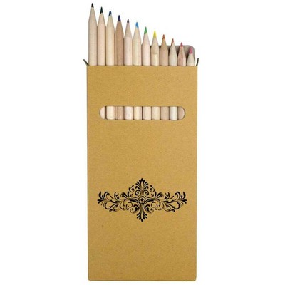 12 x ''Victorian Design Line Art'' lange Farbstifte (PE00074603)
