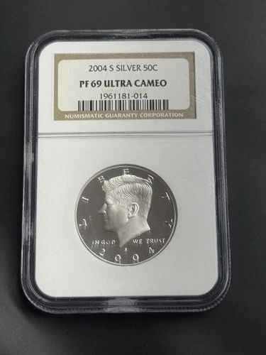 2004 S 50c Silver Proof Kennedy Half Dollar-NGC PF 69 Ultra Cameo