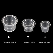 300Pcs Tattoo Ink Caps Plastic Cups Supplies Mixed Size Pigment Holder S M L
