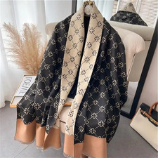 Warm Cashmere Poncho Shawl Scarf Luxury Print Thick Pashmina Winter Blanket Wrap