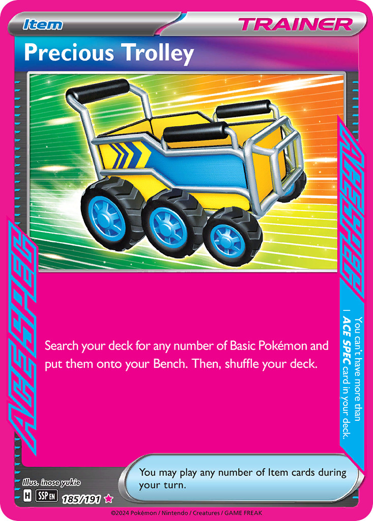 PRECIOUS TROLLEY 185/191 ACE SPEC RARE SURGING SPARKS POKEMON NEAR MINT