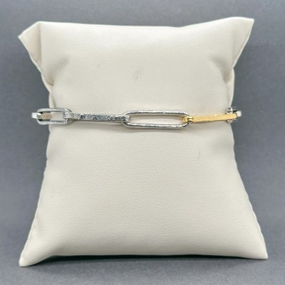 Estate Gurhan Sterling Silver 24 Paperclip Link Bracelet