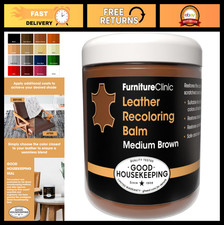 Medium Brown Leather Dye for Furniture, Couches Car Seats - Restore Scratches