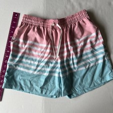 Chubbies Swim Trunks Men's Medium Blue / Pink Lined 5" Inseam - On The Horizons