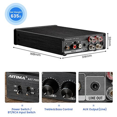 AIYIMA A07 Pro TPA3255 Stereo Amplifier Bluetooth 5.2 300Wx2 | eBay