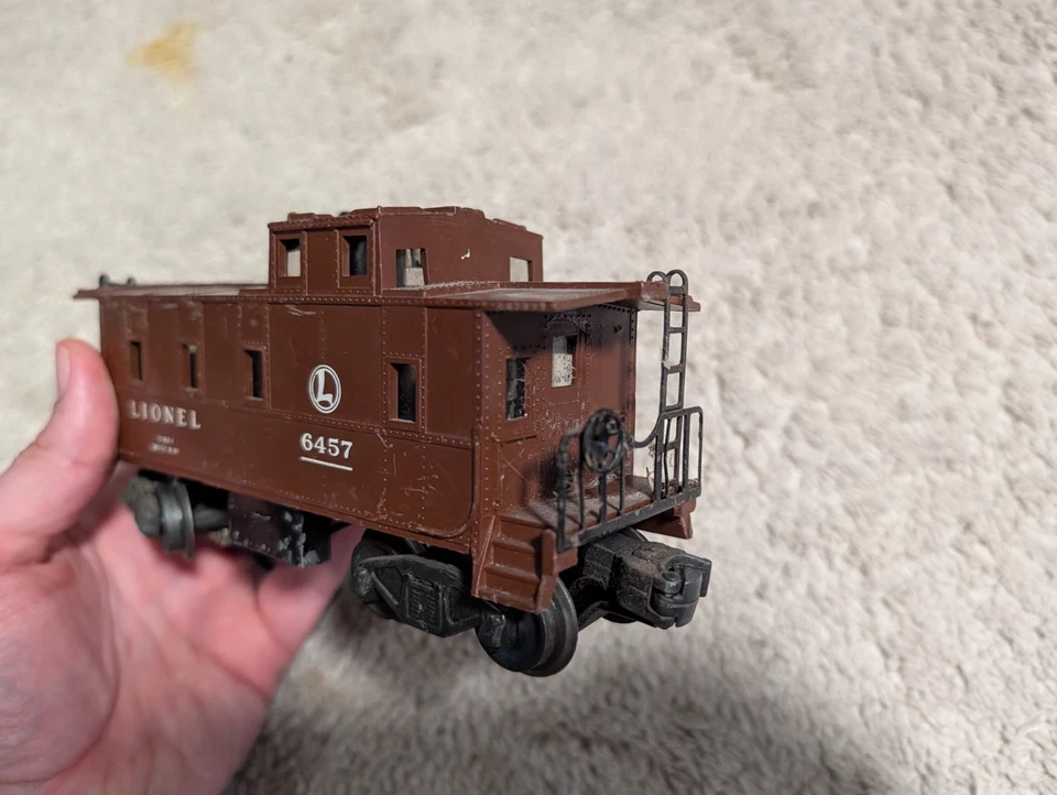 Lionel Post War O Gauge #6457 brown Caboose - Image 2 of 4