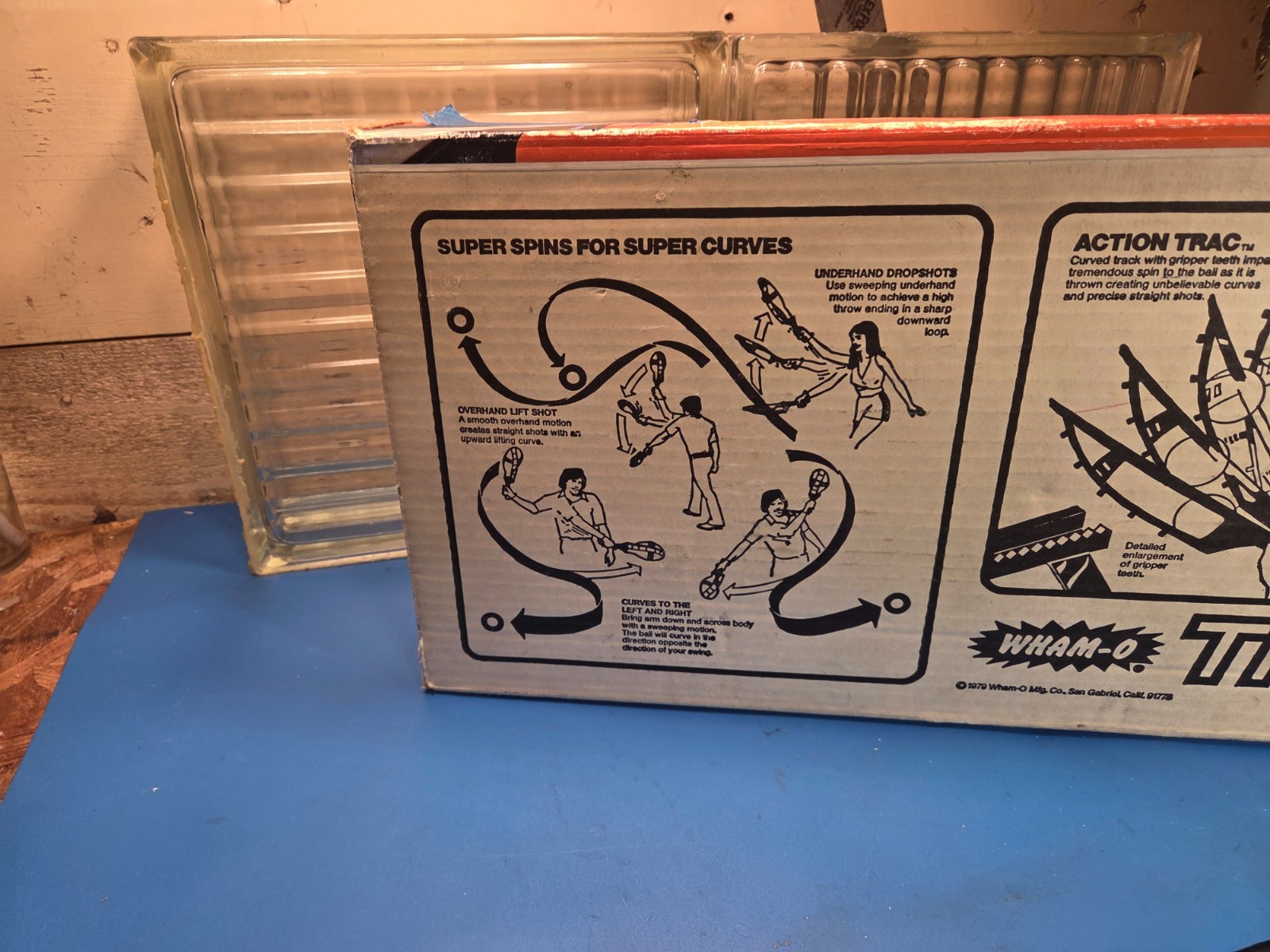 Vintage Wham-o Trac-Ball Game With 2 Racquets 4 Balls Instructions Original Box