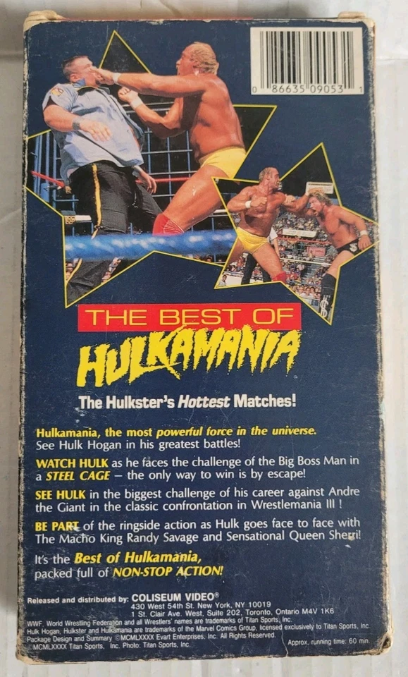The Best of Hulkamania" From The WWF Collector's Series (1989, VHS) Hulk Hogan - Image 3 of 4