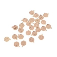 26 Runde Buchstaben Schmuckanhänger DIY Halskette Anhänger für