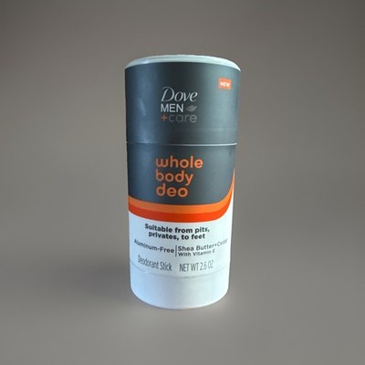 Dove Men + Care Whole Body Deodorant Stick Aluminum Free Odor Protection 2.6oz