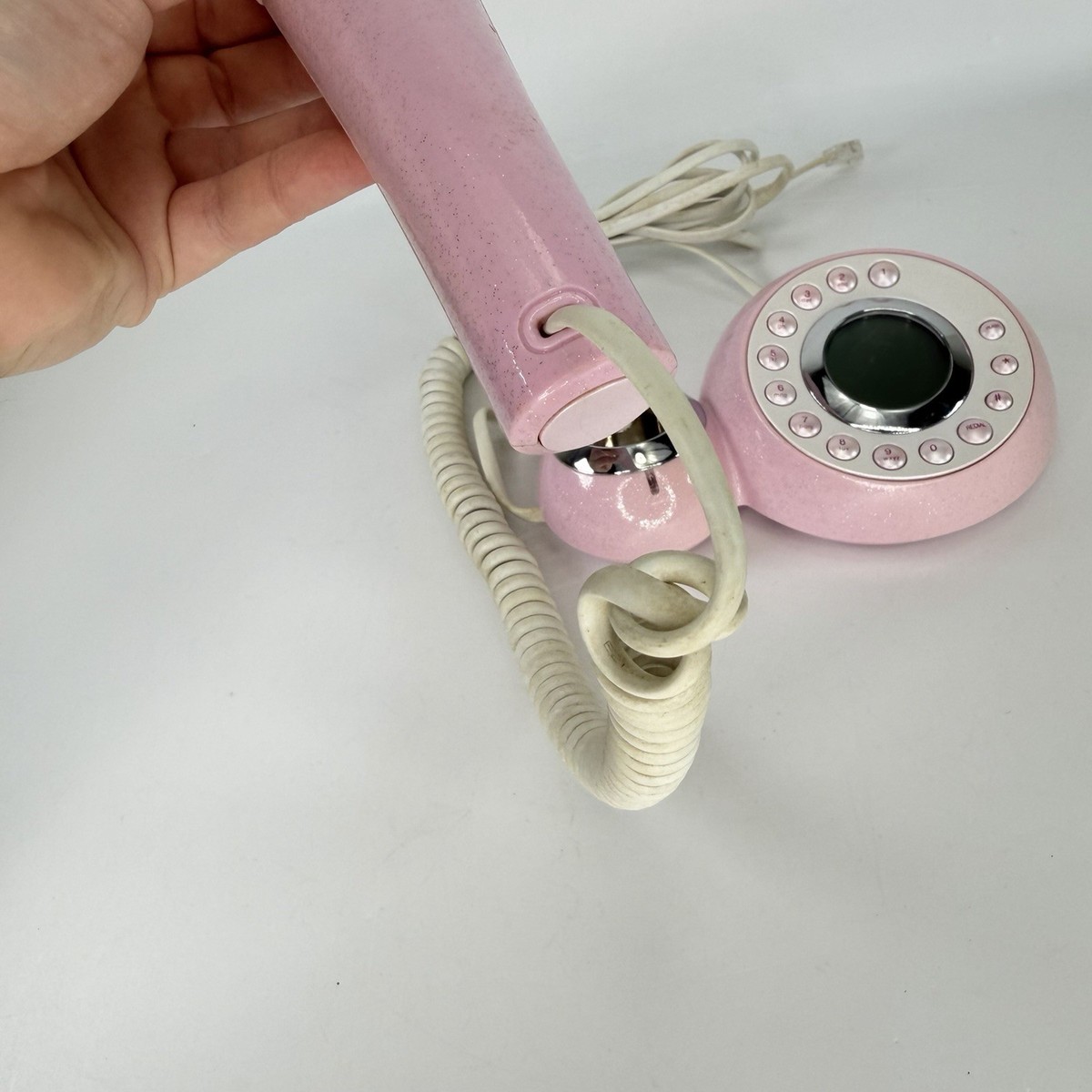 Vintage Barbie 3 In 1 Pink Telephone Alarm Clock And Calendar