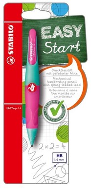 Handwriting Pencil - STABILO EASYergo 1.4 - Right Handed - Turquoise/Neon Pink t