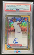 Fernando Cruz 2024 Bowman Chrome Auto 1st Prospect /50 PSA 9
