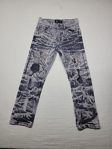 Road Narrows Jeans Youth 8 Splatter Paint Distressed Denim