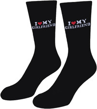 Gift for Boyfriend I Love My Girlfriend Socks Christmas Anniversary Birthday Val