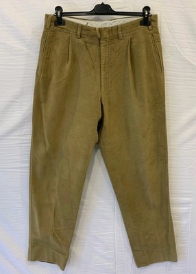 Canali Sport Men s Dress Pants 36x31.5 Italy Camel Cotton Trousers Vtg #P5