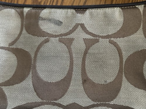 Vintage Coach Signature Jacquard gestreift Halb Schulter Handtasche Y2K F17439 Mini - Bild 7 von 21