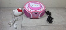 Hello Kitty CD Player AM/FM Boombox KT2025 LED Light Show USB Profile Speakers