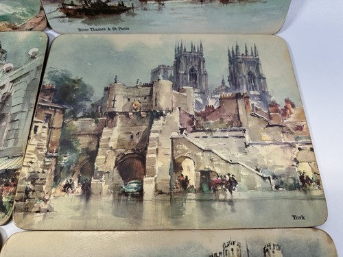 Pimpernel London England Landmarks Placemats Set of 6 Cork Backed Vintage - Afbeelding 5 van 13