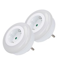 2X Led Steckdosenlampe Kaltweiß Nachtlicht Steckdosenleuchte Steckdose Licht