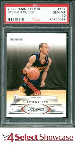 2009 PANINI PRESTIGE #157 STEPHEN CURRY RC WARRIORS PSA 10