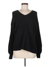 1.State Women Black Long Sleeve T-Shirt M