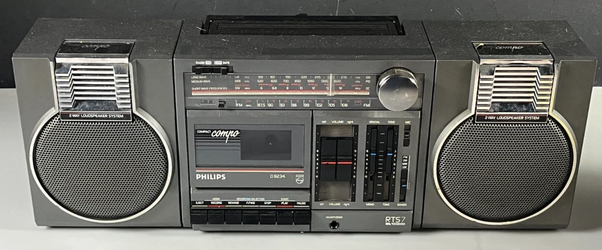 RADIO CASSETTE RECORDER Philips Cubic Compo D8264 - Vintage - Pour Pieces EUR 49,99 - FR