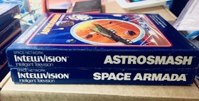 INTELLIVISION 2 CIB GAME LOT SPACE ARMADA /ASTROSMASH CLEANED & TESTED #1