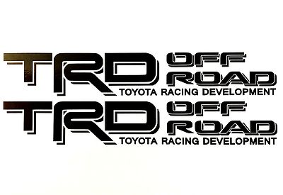 Black Toyota Racing Development TRD Truck Off Road 4x4 Tacoma Decal Sticker New