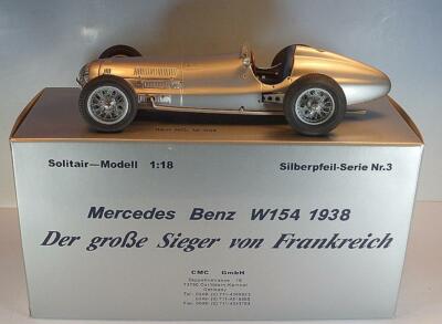 CMC 1/18 Solitär Modell Mercedes Benz W154 (1938) Sieger