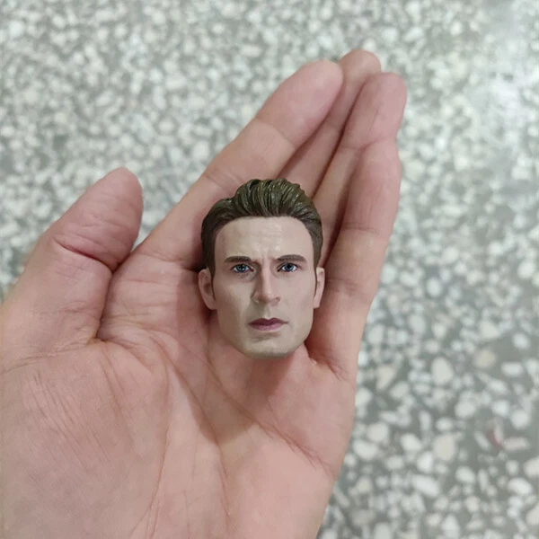 1:6 Captain Chris Evans Head Sculpt Carved For 12" HT Action Figure Body - Image 2 of 4