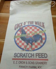 RL-46 COCKOWALK Flour Bag Sack Feed Seed  Novelty Collectible