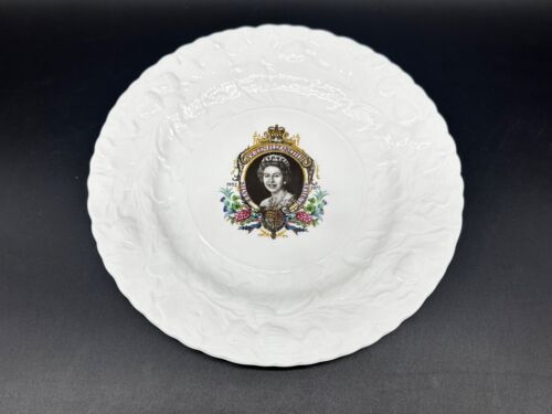 Placa de Plata Hueso Jubileo de la Reina Isabel II China Inglaterra - Imagen 1 de 5