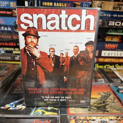 Snatch 2003 DVD New Brad Pitt Benicio Del Torro Jason Statham Crime Thriller