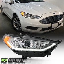 2017-2020 Ford Fusion Halogen w/LED DRL Projector Headlight Headlamp - Passenger