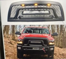Rebel Front Grille Fits for Dodge Ram 2500 3500 2013-2018 W/Light Letters Matte